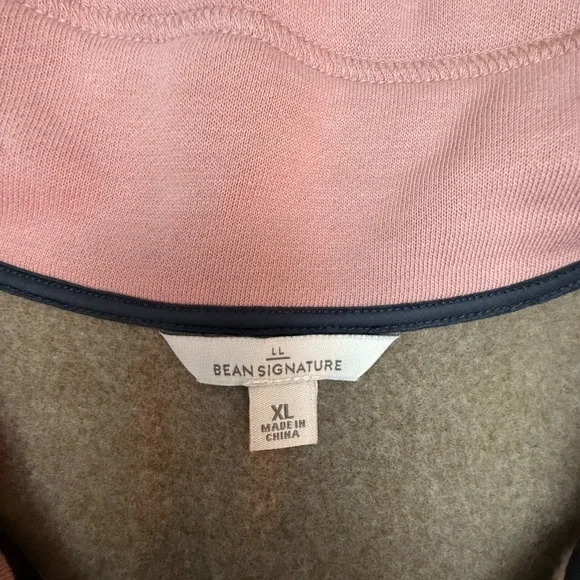 L.L. Bean Pink, Olive and Navy Women's Pullover Sweatshirt XL - Picture 2 of 7